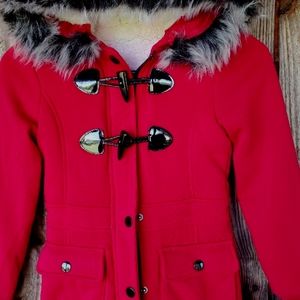 Girls Fleece Hooded Coat
